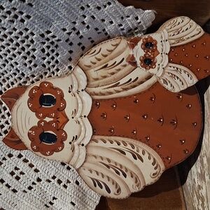 Handpainted Owls (2 Piece)